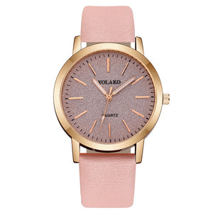 Women's Watches Top Brand Fashion Womens Ladies Simple Watches Zegarek Damsk iLeather Analog Quartz Wrist Watch clock saat Gift