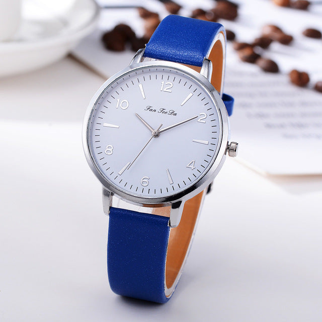 Business Women's Watches Silver Roman Numerals Dial Ladies Simple Quartz Wristwatch Casual Leather Strap Clock Reloj Mujer  @50