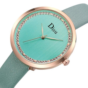 Women's Watches Top Brand Fashion Womens Ladies Simple Watches Zegarek Damsk iLeather Analog Quartz Wrist Watch clock saat Gift