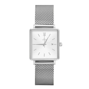 Brand Luxury Women Watches Fashion Dress Quartz Wrist Watch Ladies Steel Mesh Square Watch Clock Gift Dropshiping Montre Femme#L