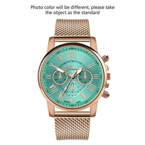 Watch Women'S Watch Women'S Watch Double Face Women'S Watch Silicone Mesh With Silicone Plated Strap