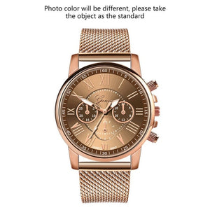 Watch Women'S Watch Women'S Watch Double Face Women'S Watch Silicone Mesh With Silicone Plated Strap