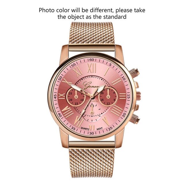 Watch Women'S Watch Women'S Watch Double Face Women'S Watch Silicone Mesh With Silicone Plated Strap