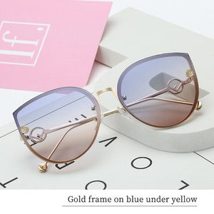 Cat Eye Sunglasses Driver Goggles Fashion Big Box Women Sunglasses Women's Ocean Glasses Sunglasses Sexy Women Fashion