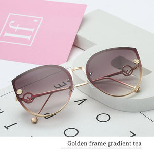 Cat Eye Sunglasses Driver Goggles Fashion Big Box Women Sunglasses Women's Ocean Glasses Sunglasses Sexy Women Fashion