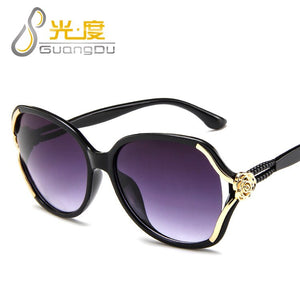 2018 New Style Women's Sun Glasses Europe And America Flower Sunglasses Large Frame Aviator Sunglasses Fashion And Personality S