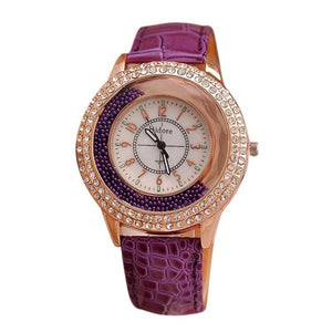 Runer Women Rhinestone Watch luxury Leather brand women's Watches  Hot fashion Women Dress Watch Relogio Feminino free shipping