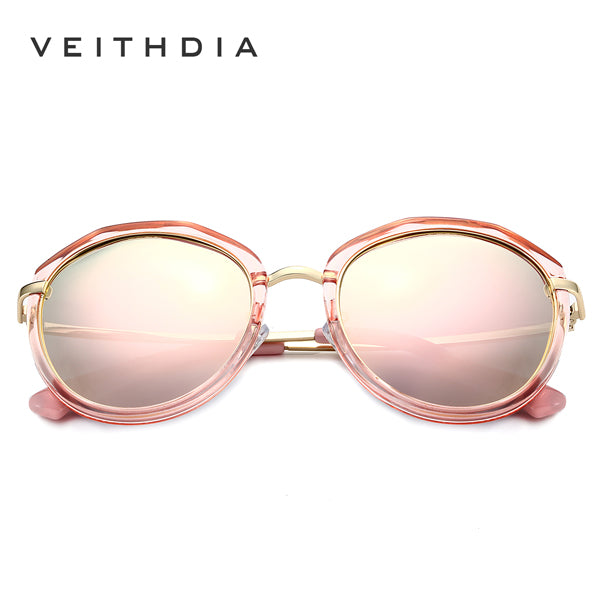 VEITHDIA Acetate Frame Women's Sun glasses Polarized Mirror Lens Luxury Ladies Designer Sunglasses Eyewear For Women oculos 3050