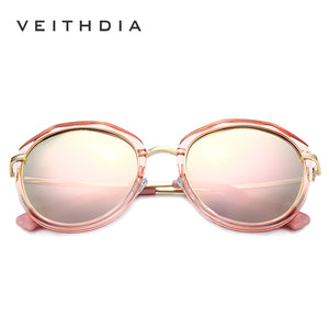 VEITHDIA Acetate Frame Women's Sun glasses Polarized Mirror Lens Luxury Ladies Designer Sunglasses Eyewear For Women oculos 3050