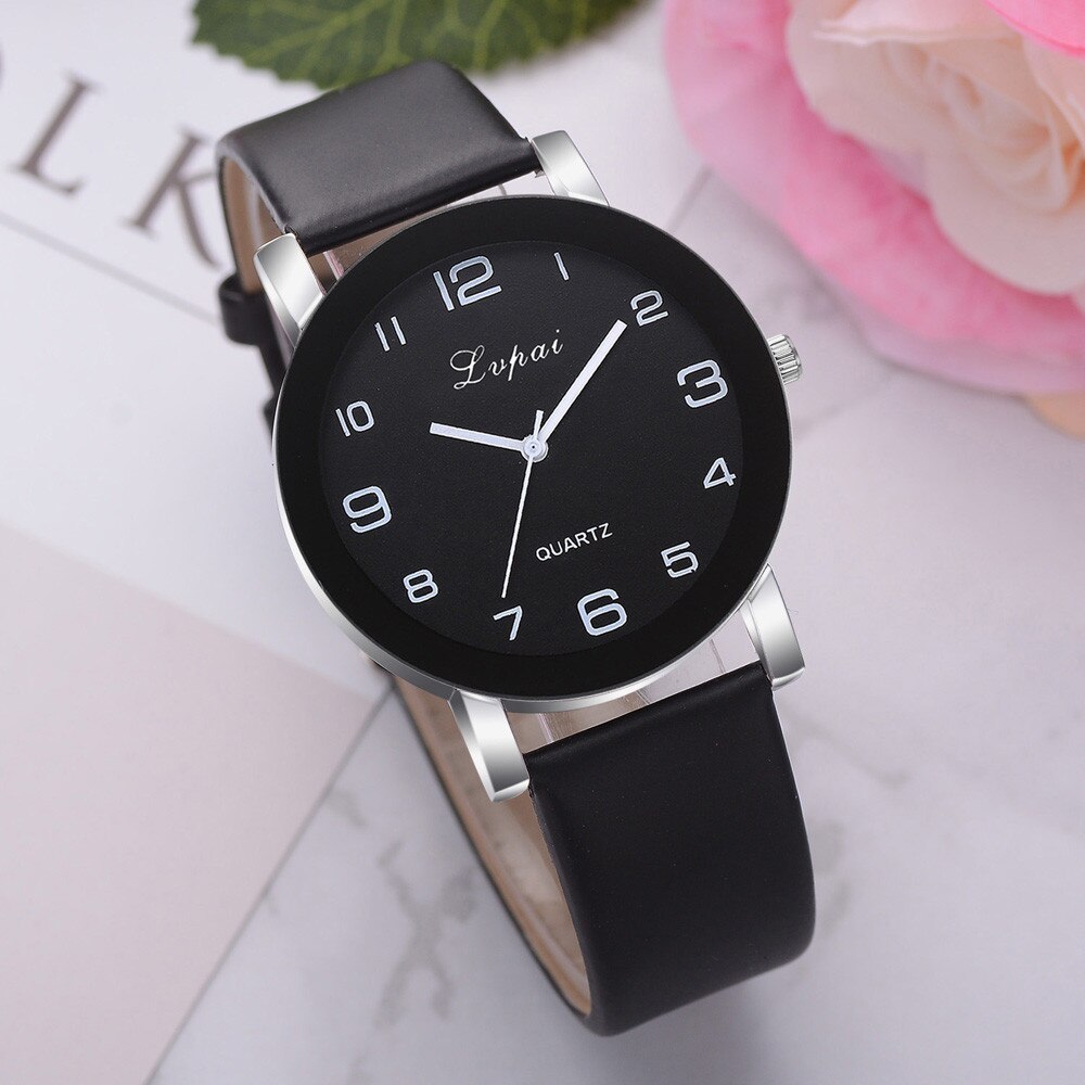 Lvpai 2019 Women's Casual Quartz Leather Band Watch Analog Wrist Watch New Arrival femme Gift Crystal Stainless Steel Dropship S