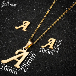 Jisensp Personalized A-Z Letter Alphabet Pendant Necklace Gold Chain Initial Necklaces Charms for Women Jewelry Dropshipping