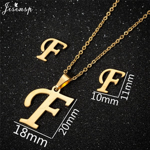 Jisensp Personalized A-Z Letter Alphabet Pendant Necklace Gold Chain Initial Necklaces Charms for Women Jewelry Dropshipping