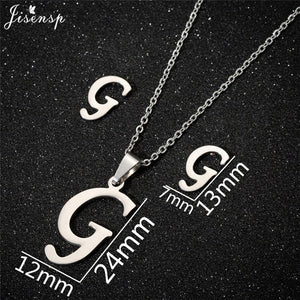 Jisensp Personalized A-Z Letter Alphabet Pendant Necklace Gold Chain Initial Necklaces Charms for Women Jewelry Dropshipping