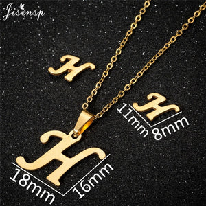 Jisensp Personalized A-Z Letter Alphabet Pendant Necklace Gold Chain Initial Necklaces Charms for Women Jewelry Dropshipping