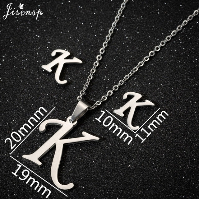 Jisensp Personalized A-Z Letter Alphabet Pendant Necklace Gold Chain Initial Necklaces Charms for Women Jewelry Dropshipping