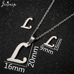 Jisensp Personalized A-Z Letter Alphabet Pendant Necklace Gold Chain Initial Necklaces Charms for Women Jewelry Dropshipping