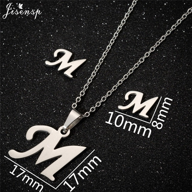 Jisensp Personalized A-Z Letter Alphabet Pendant Necklace Gold Chain Initial Necklaces Charms for Women Jewelry Dropshipping