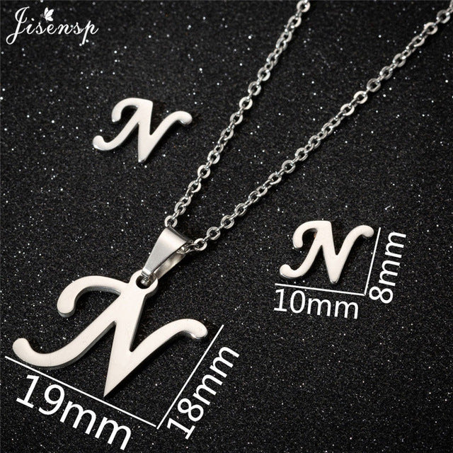 Jisensp Personalized A-Z Letter Alphabet Pendant Necklace Gold Chain Initial Necklaces Charms for Women Jewelry Dropshipping