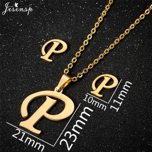 Jisensp Personalized A-Z Letter Alphabet Pendant Necklace Gold Chain Initial Necklaces Charms for Women Jewelry Dropshipping