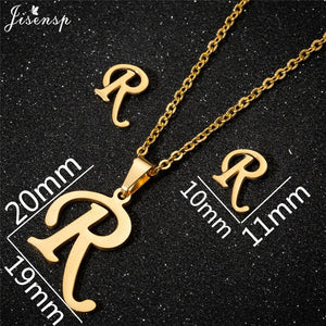 Jisensp Personalized A-Z Letter Alphabet Pendant Necklace Gold Chain Initial Necklaces Charms for Women Jewelry Dropshipping