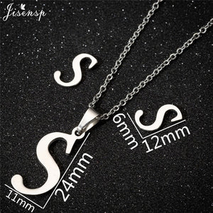 Jisensp Personalized A-Z Letter Alphabet Pendant Necklace Gold Chain Initial Necklaces Charms for Women Jewelry Dropshipping