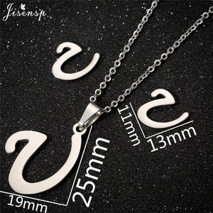 Jisensp Personalized A-Z Letter Alphabet Pendant Necklace Gold Chain Initial Necklaces Charms for Women Jewelry Dropshipping