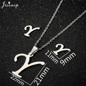 Jisensp Personalized A-Z Letter Alphabet Pendant Necklace Gold Chain Initial Necklaces Charms for Women Jewelry Dropshipping